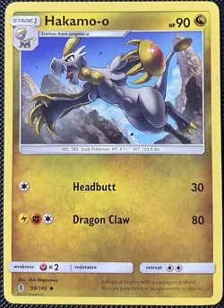 Hakamo-o 99/145 Sm-Guardians Rising Regular - Pokemon Card - Image 1