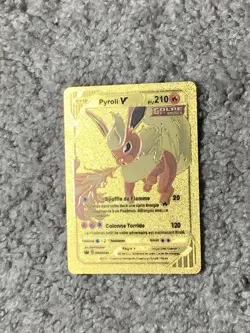 Flareon V HP210 Rare French Gold Accent Foil Fan Art Cards - Image 2