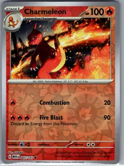 Charmeleon - 005/165 Reverse Holo SV: Scarlet & Violet 151 - Pokemon Card - NM - Image 1