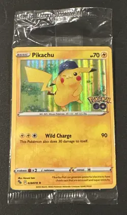 2022 Pokemon GO Pikachu Holo Promo Card 028/078 New Sealed - Image 1