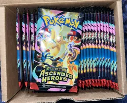 30x Pokemon Mega Evolution Ascended Heroes Booster Pack 300 Total Cards 30 Packs - Image 1
