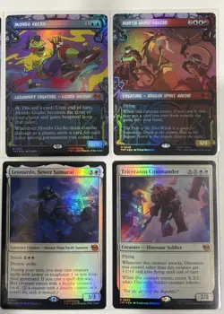 MTG TMNT Foil Card Lot Triceraton Donatello Cloning Mondo Samurai Leo Mythic D2 - Image 3