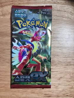 Pokemon Scarlet ex TCG Korean Booster Pack Set Card Sealed Cards SV1S Korean - Image 1