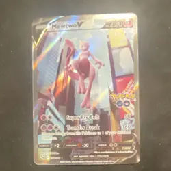 Pokemon Mewtwo V 030/078 Ultra Rare Full Art Holo Card Pokemon GO - Image 1