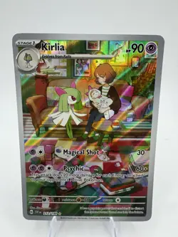 Pokemon TCG Kirlia Scarlet & Violet Base Set Holo Illustration Rare Card 212/198 - Image 1