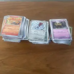 Big 450+ Card Lot Of Pokemon Reverse Holo Cards Modern With Tin - Image 3