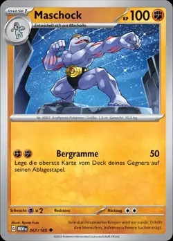 Pokemon Karten 151 Maschock 067/165 Deutsch - Image 1