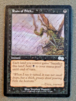 Rain of Filth Urza's Saga UN-PLAYED Black Uncommon MTG CARD (DS3D1PM)........... - Image 1