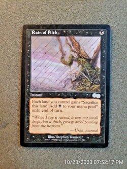 Rain of Filth Urza's Saga UN-PLAYED Black Uncommon MTG CARD (DS3D1PM)........... - Image 5