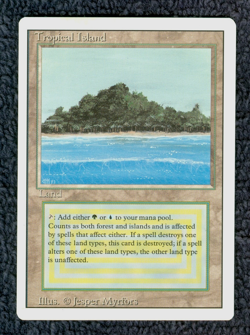 TROPICAL ISLAND dual land Revised Edition Magic the Gathering Unplayed NM-M - Image 1