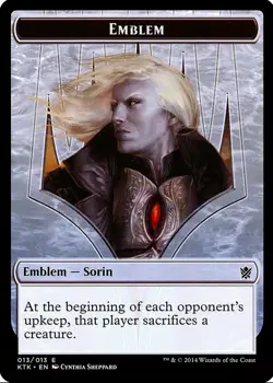 X 1 Sorin, Solemn Visitor EMBLEM NM-M Khans of Tarkir KTK 013 MTG Magic - Image 1