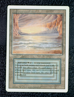 UNDERGROUND SEA dual land Revised Edition Magic the Gathering Unplayed NM-M - Image 1