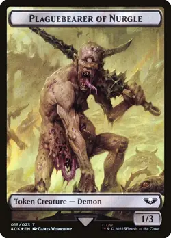 MTG Plaguebearer of Burgle Warhammer 40K 015/023 Surge Foil Token - Image 1