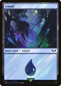 MTG Island Warhammer 40K 308 Surge Foil Land - Image 1