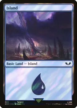 MTG Island Warhammer 40K 309 Surge Foil Land - Image 1