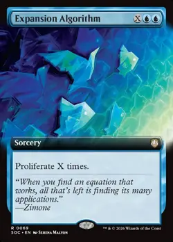 EXPANSION ALGORITHM Rare Extended Art Secrets of Strixhaven Commander NM MTG - Image 1