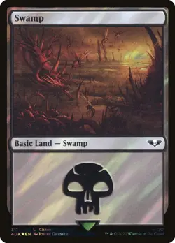 MTG Swamp Warhammer 40K 311 Surge Foil Land - Image 1