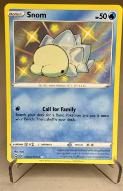 Pokemon TCG Snom SV033/SV122 Shining Fates: Shiny Vault Shiny Holo Rare Basic - Image 1