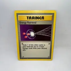 Energy Retrieval 81/102 Uncommon Base Set Unlimited Pokemon Moderately Played - Image 1