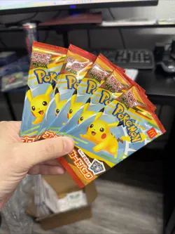 Lot of (5) 2025 Pokemon TCG Japanese Mega McDonalds Pikachu Promo Pack Sealed #4 - Image 1