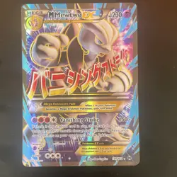 Pokemon M Mewtwo EX MEGA Full Art Holo Ultra Rare 159/162 Breakthrough - Image 3