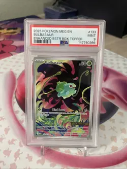 2025 POKEMON MEG EN-MEGA EVOLUTION ILLUSTRATION RARE #133 BULBASAUR PSA 9 - Image 2