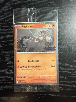 Pokemon TCG Reshiram Stamped Promo Holo 017/094 Basic 130 HP English SEALED - Image 1