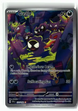 Gastly ⭐ 177/162 Holo Illustration Rare Temporal Forces 2024 Pokemon NM - Image 1