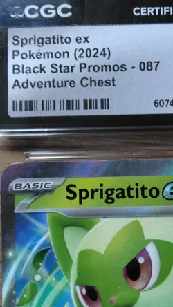 Sprigatito ex CGC 9.5 Promo Holo 087 Scarlet & Violet EX Pokemon Card English - Image 3