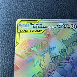 Pokemon Moltres & Zapdos & Articuno GX Rainbow Secret Rare Hidden Fates 69/68 NM - Image 3
