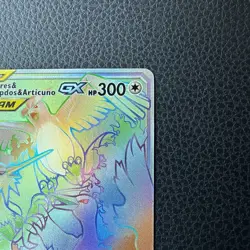 Pokemon Moltres & Zapdos & Articuno GX Rainbow Secret Rare Hidden Fates 69/68 NM - Image 4