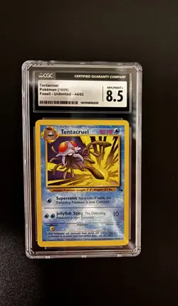 Pokemon Tentacruel Fossil Unlimited 44/62 CGC 8.5 Uncommon 1999 English - Image 1
