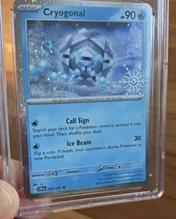 Cryogonal 047/191 Surging Sparks Holiday Calendar Holo CGC 8 90 HP Pokemon TCG - Image 2