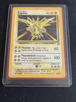 Zapdos Pokemon 20/130 Holo Never Played Base Set 2 - Image 1