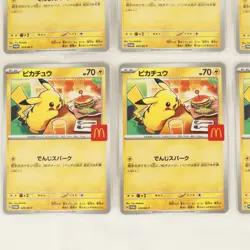 6 Cards Set Pikachu 020/M-P McDonald's Promo 2025 Pokemon Card MEGA NM Japanese - Image 5