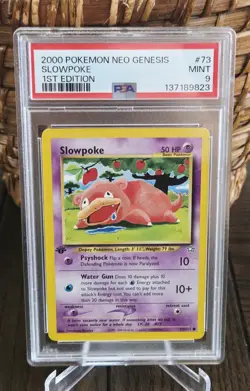 Pokemon 1st Edition Slowpoke Neo Genesis 73/111 PSA 9 - Image 1