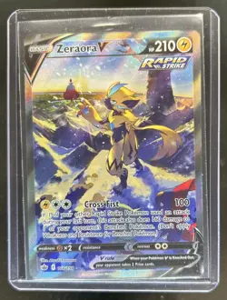 2021 Pokemon SWSH Chilling Reign Zeraora V Ultra Rare #166/198 - Image 1