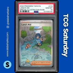 2024 POKEMON TWILIGHT MASQUERADE #219/167 LANA'S AID SIR PSA 10 - Image 1