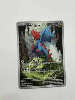 Pokemon TCG Druddigon 151/086 Illustration Rare White Flare - Image 1
