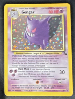 1999 Pokemon Fossil #5 Gengar Holo . LP- MP. - Image 1
