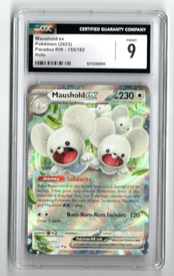 MAUSHOLD ex POKEMON 2023 Paradox Rift 155/182 Holo CGC 9 - Image 1