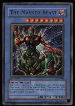 The Masked Beast LON-001 Labyrinth of Nightmare 1st Edition Ultra Rare YU-GI-OH - Image 1