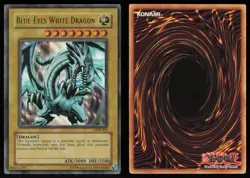 Blue-Eyes White Dragon LOB-001 Foil Shift Error Ultra Rare YU-GI-OH - Image 3