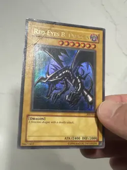 Vintage Yu-Gi-Oh! Red Eyes Blue Dragon Holo SDJ - 001 - Image 2
