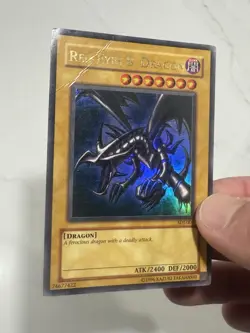 Vintage Yu-Gi-Oh! Red Eyes Blue Dragon Holo SDJ - 001 - Image 3