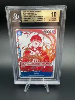 2025 One Piece 3rd Anniversary Treasure Campaign Set of 7 Beckett Gem Mint 10's - Image 4