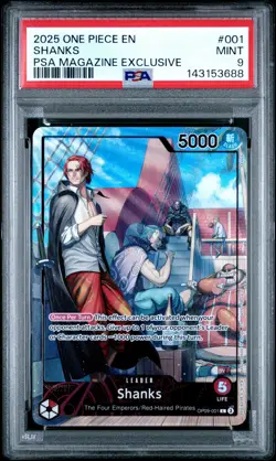 2025 One Piece Promo Shanks PSA Magazine 001 PSA 9 - Image 1