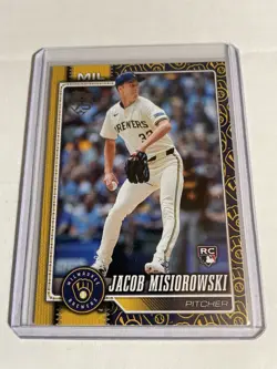 Jacob Misiorowski 2026 Topps Series 1 #10 Brewers Team Border SSP Rookie - Image 1