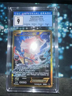 CGC 9.0 - Gyarados EX 123/122 Gold Secret Rare Pokemon XY Breakpoint 2016 - Image 5