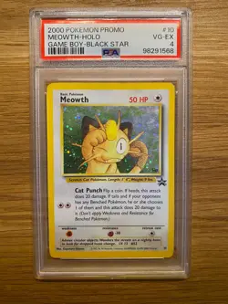 PSA 4 - Meowth WP 10 - HOLO Game Boy - Wizards Black Star Promo - Pokemon ENG - Image 1
